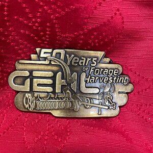 Vintage Limited Edition Gehl 50 Years of Forage Harvesting Belt Buckle #32/5000